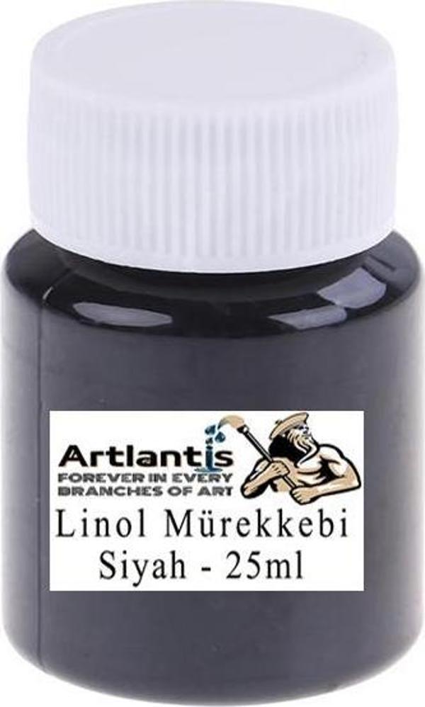 Linol Mürekkebi Siyah 25 ml 1 Adet Linol Baskı Mürekkebi Blok Baskı Sanat Hobi - Image 1
