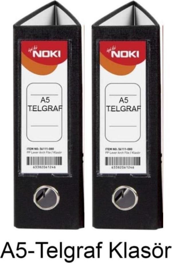 Telgraf Klasör Siyah Geniş A5 Plastik 2 Adet - Image 1