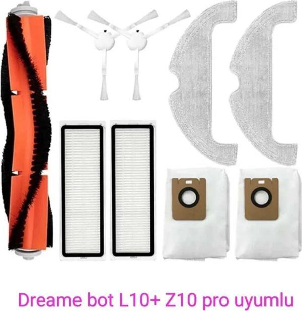 Lin Grup Dreame Bot Z10 Pro Ve L10 Plus + Uyumlu Yedek Fırça Filtre Toz Torbası - Image 1