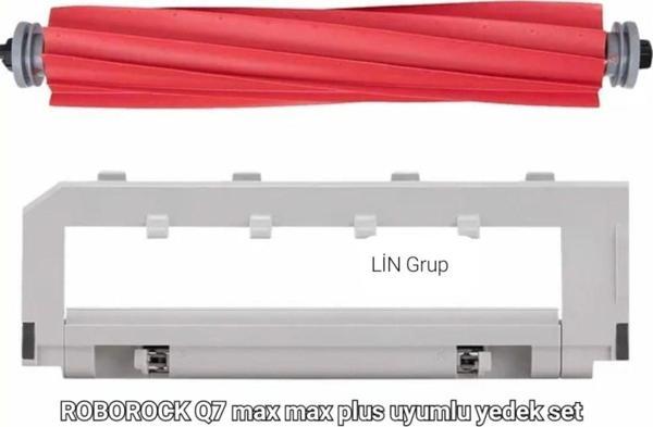 Lin Grup Roborock Q7 Max Q7 Max Plus Uyumlu Fırça Kapağı Ve Fırça Yedek - Image 1