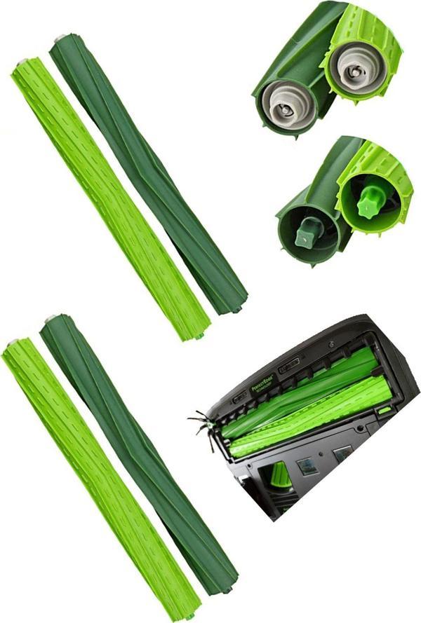 İrobot Roomba S9 Uyumlu 2 Çift (4 Adet) Yüzey Temizleyici Kauçuk Fırça - Image 1