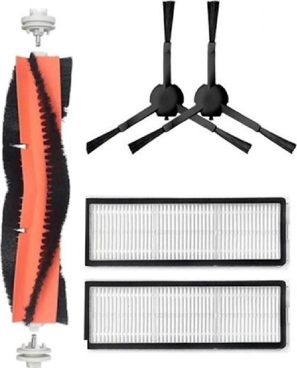 Lin Grup Xiaomi Mijia 1C Ve F9 Uyumlu - Mop Pro2+ (3D) Uyumlu Siyah Yan Fırça Set - Image 1