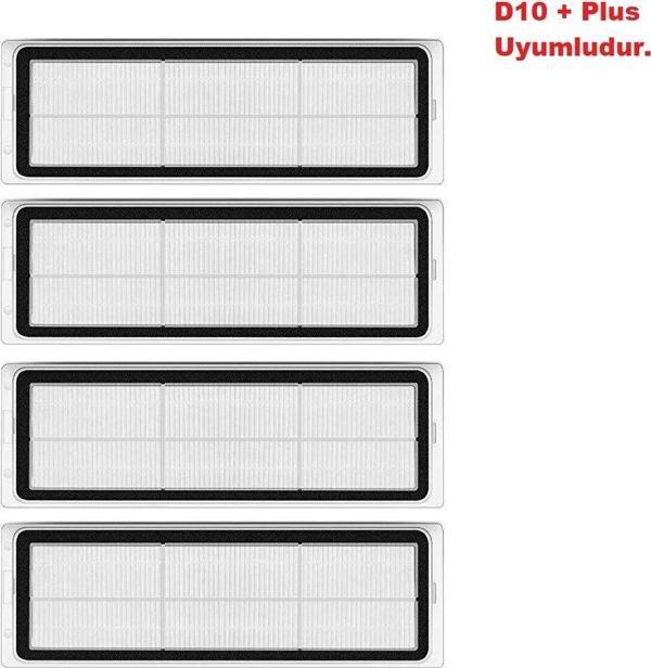Lin Grup Dreame Bot D10+ Plus Uyumlu Yedek 4 Adet Hepa Filtre - Image 1