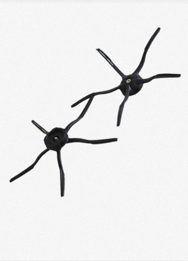 Lin Grup Roborock S7 Sonic Mopping S7 Max - T7 Modelleri Ile Tam Uyumlu 5 Kollu Silikon Yan Fırça 2Li Siyah - Image 1