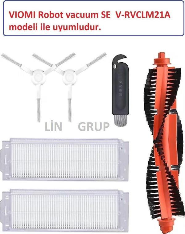 Lin Grup Xiaomi S10 Ve S12 Robot Süpürge Uyumlu Yer Fırçası Seti - Image 1