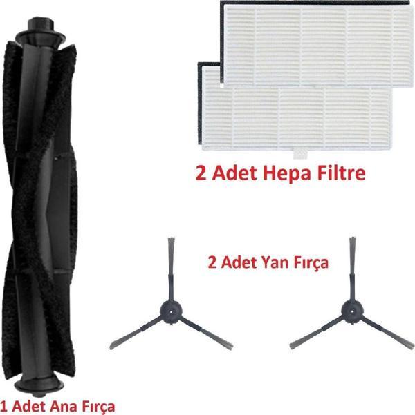 Lin Grup Viomi S9 Ve Viomi M7 Pro Uyumlu Yedek Hepa Filtre Fırça Seti - Image 1