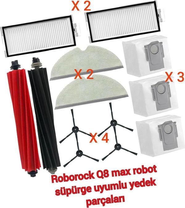 Lin Grup Roborock Q8 Max Robot Süpürge Uyumlu Yedek Parça Seti - Image 1
