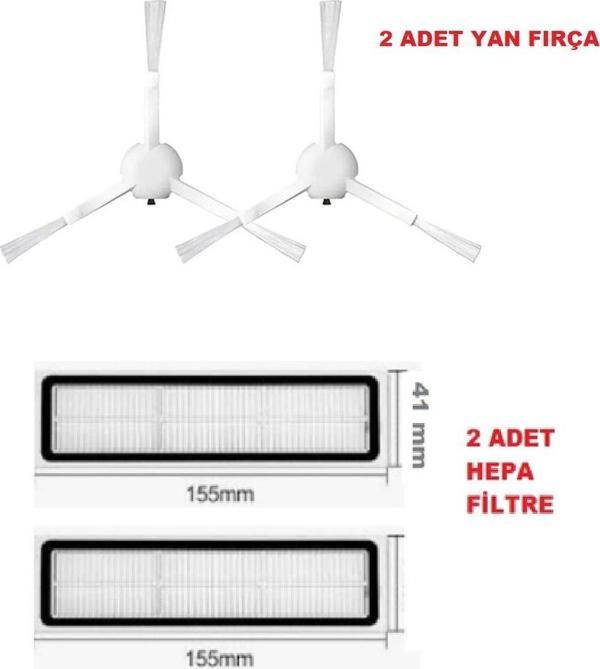 Lin Grup Trouver Robot Lds Sensörlü Vacuum Mop Hepa Fi̇Ltre Yan Firça - Image 1