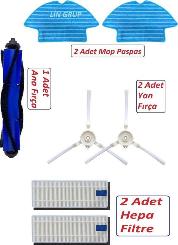 Lin Grup Rowenta Tefal Explorer 20 40 Rg6825 Rg6871 Rg6875 Uyumlu Mop Hepa Filtre Fırça Yedek - Image 1
