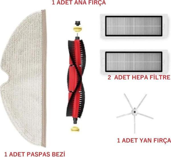 Lin Grup Roborock S5 Max S6 Maxv  S6 Pure Uyumlu Yedek  Parçaları Filtre Fırça Paspas - Image 1
