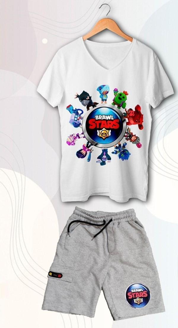 Lin Grup Brawl Stars Baskılı Tişört Şort Takım - Image 1