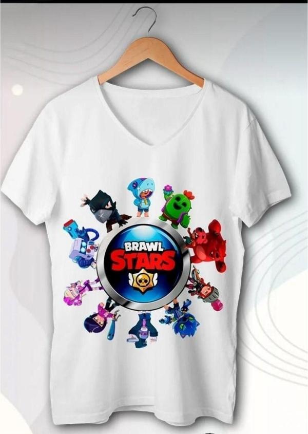 Lin Grup Brawl Stars Baskılı V Yaka Çocuk Tişört - Image 1