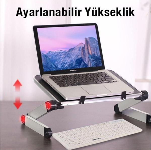 Lin Grup Katlanabilir Dizüstü Bilgisayar/ Laptop Tablet Standı Fanlı - Image 1