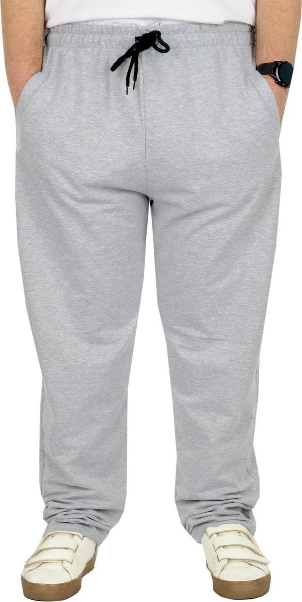 Modexl Büyük Beden Erkek Eşofman Altı Classic 2 Ip 11100 Gri - Image 1