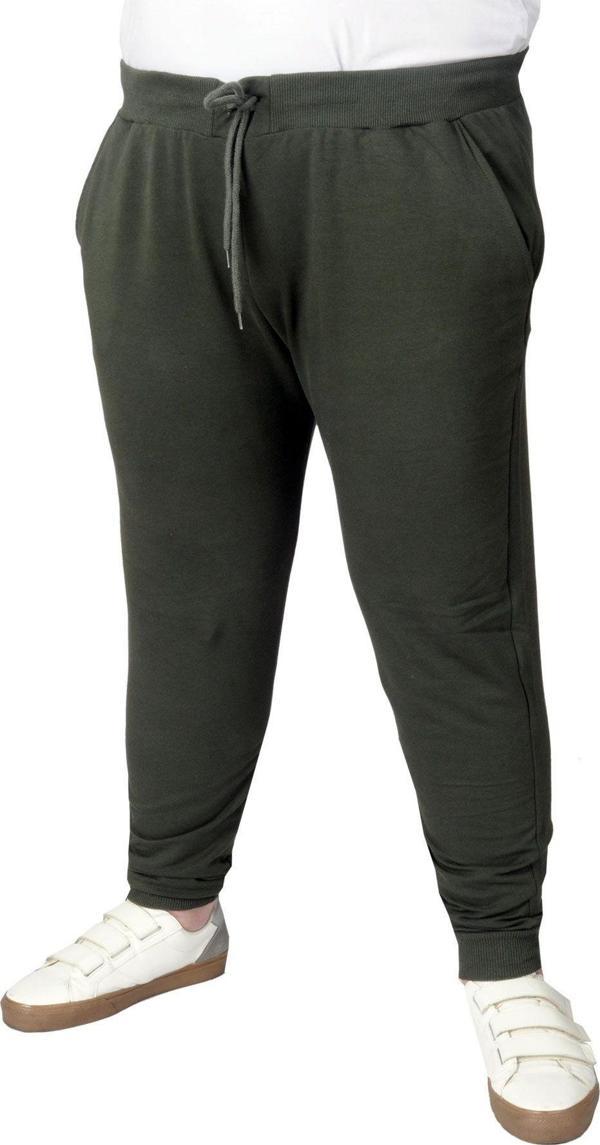 Modexl Büyük Beden Eşofman Altı Darpaça Baskılı 20507 Haki - Image 1