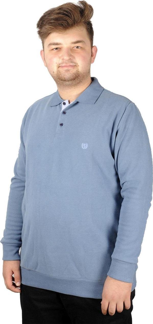 Modexl Erkek Sweatshirt Polo Vnz Selanik 20440 Mavi - Image 1