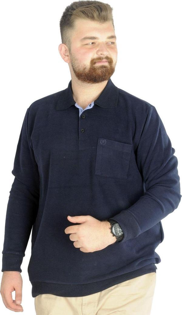 Modexl Erkek Sweat Polo Cepli Selanik Basic 20441 Lacivert - Image 1