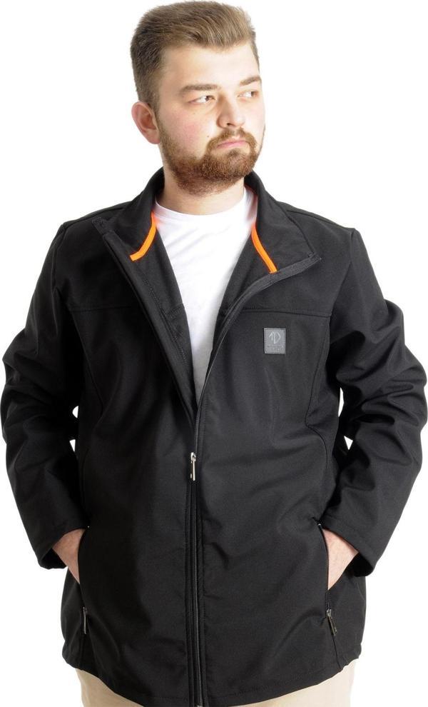 Modexl Büyük Beden Erkek Mont Waterproof Softshell 21232 Siyah - Image 1