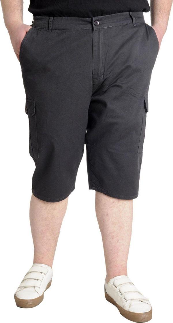 Modexl Büyük Beden Erkek Kapri Klasik 21401 Antrasit - Image 1