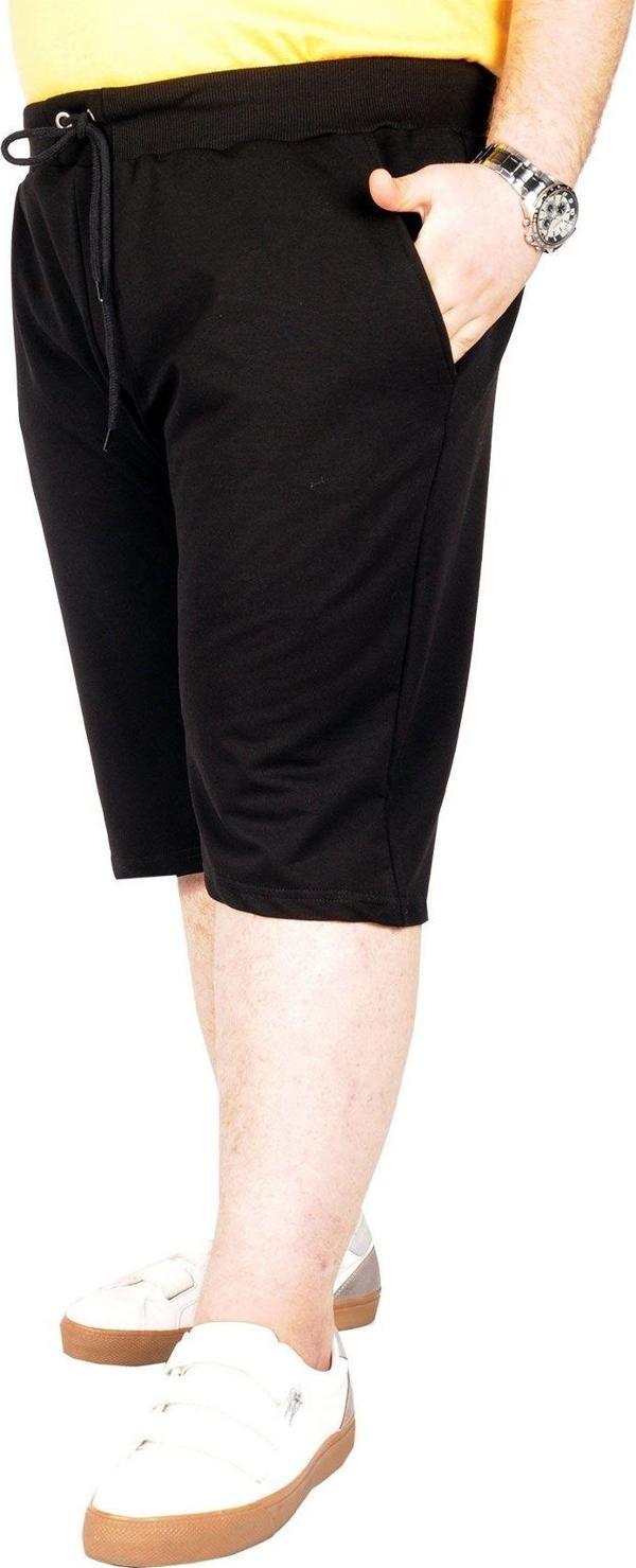 Modexl Büyük Beden Erkek Kapri Straight Basic 20500 Siyah - Image 1