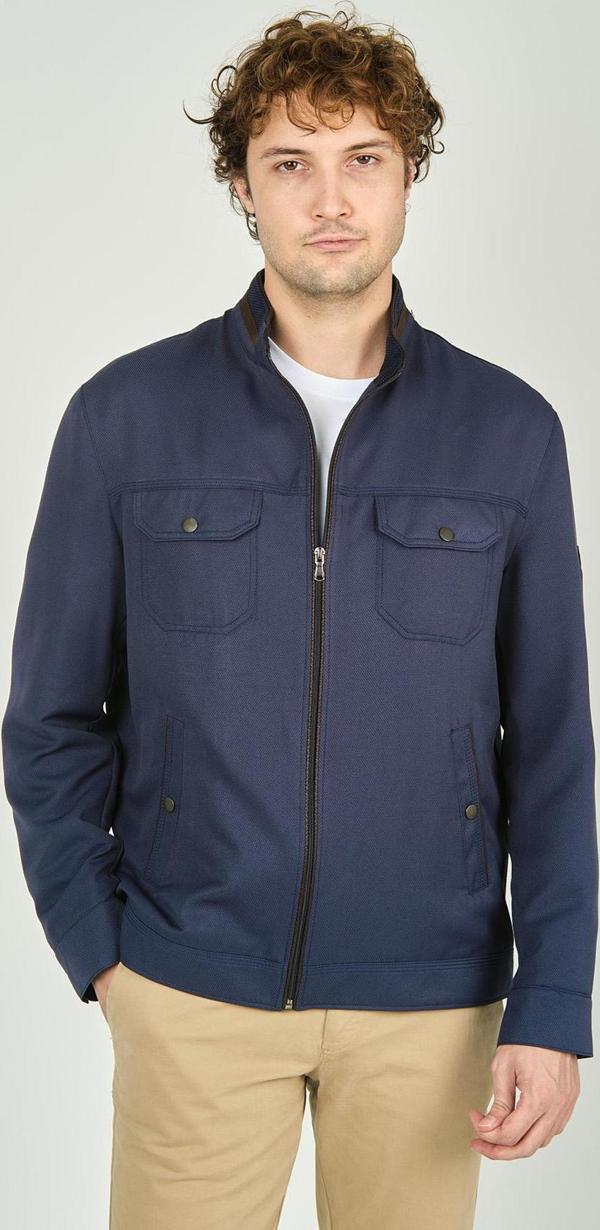 Lucas Erkek Hakim Yaka Cep Detaylı Mevsimlik Spor Mont 2734 Lacivert - Image 1