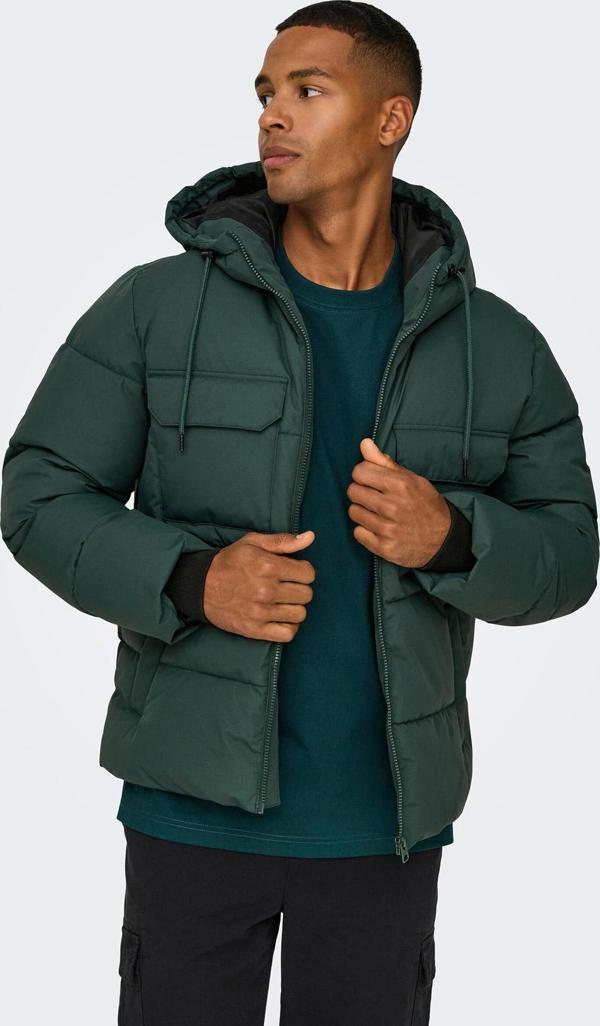 Only & Sons Erkek Onselıjah Kapüşonlu Rüzgar Geçirmez Mont 22029661 Yeşil - Image 1