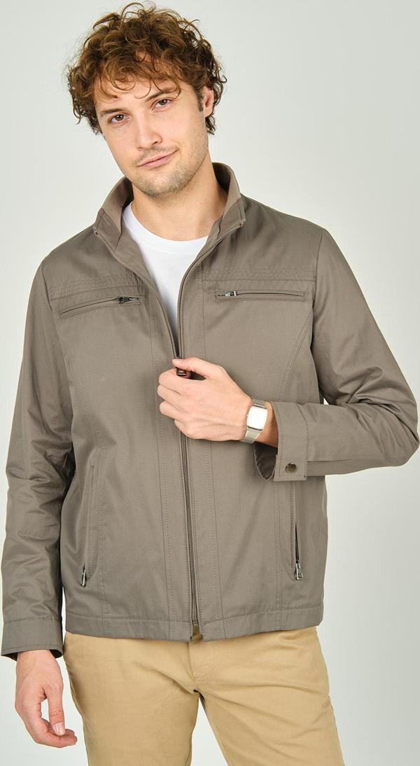 Daynax Erkek Hakim Yaka Fermuarlı Cep Detaylı Mevsimlik Spor Mont 4600 Yeşil - Image 1