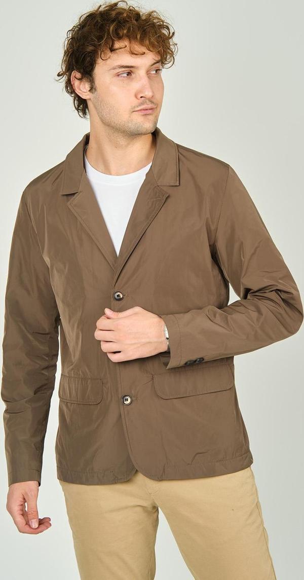 Daynax Erkek Çift Yaka Detaylı Düğme Kapamalı Ceket Mont 4900 Vizon - Image 1