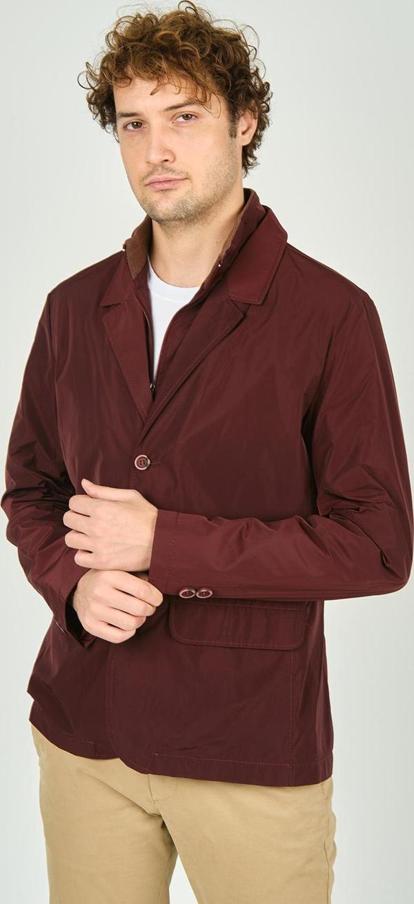 Daynax Erkek Çift Yaka Detaylı Düğme Kapamalı Ceket Mont 4900 Bordo - Image 1