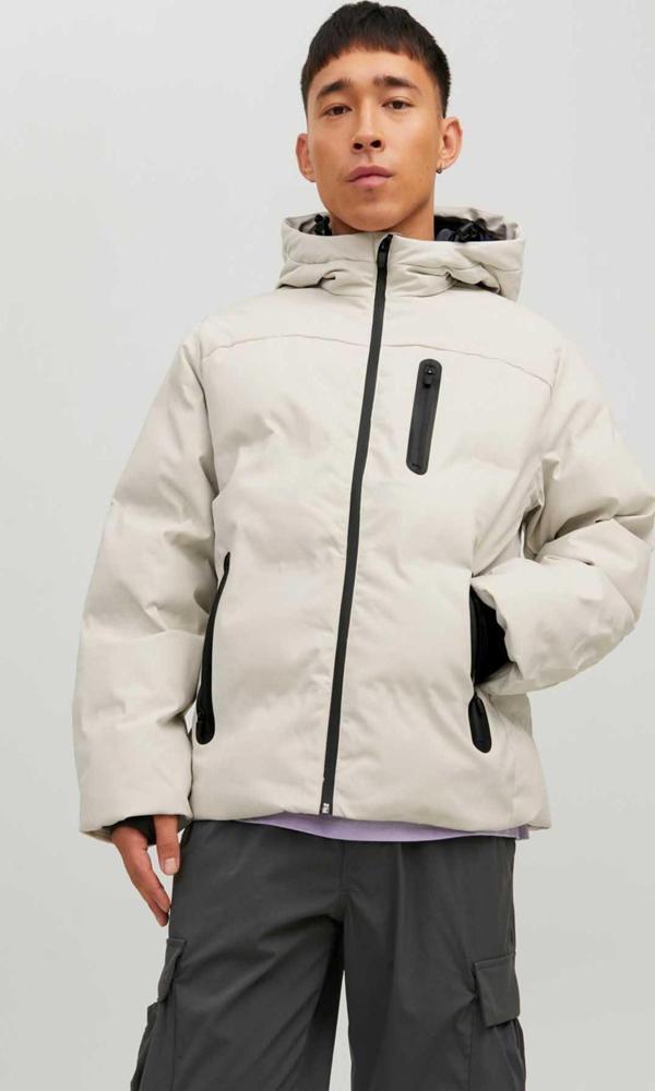 Jack&Jones Erkek Jcoheat Puffer Mont 2215507 Taş - Image 1