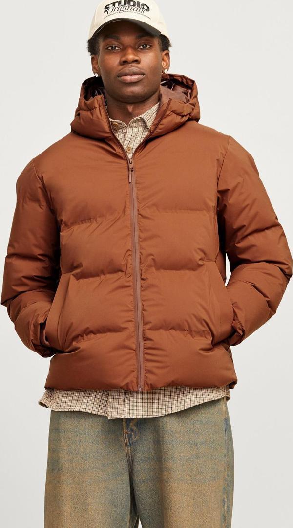 Jack&Jones Erkek Jjpayne Kapüşonlu Rüzgar Geçirmez Puffer Mont 12256887 Bisküvi - Image 1