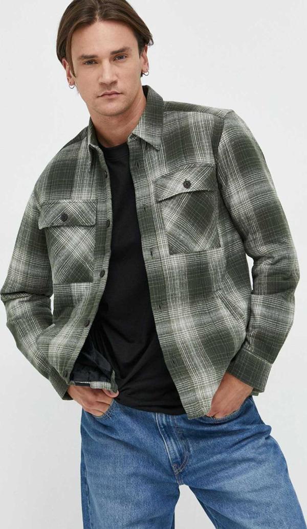 Only & Sons Erkek Onszem Ovr Kapitone Kareli Gömlek 22023584 Yeşil - Image 1