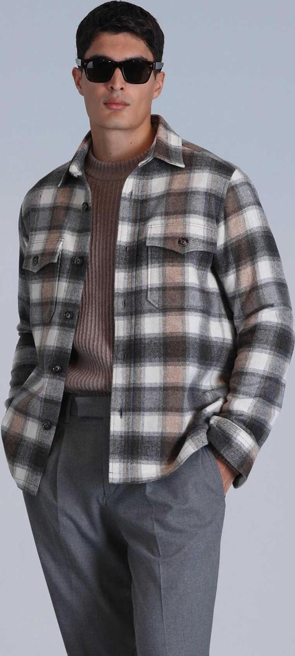 Lufian Erkek Fresher Basic Slim Fit Gömlek 112010658 Kum - Image 1