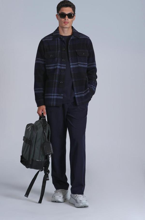 Lufian Erkek Barder Basic Slim Fit Gömlek 112010662 Lacivert - Image 1