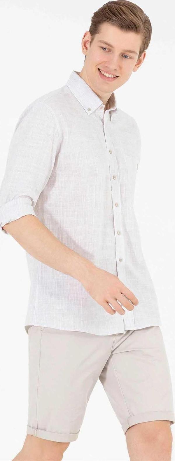 U.S. Polo Assn. Erkek Regular Fit %100 Pamuk Gömlek 1575234 Taş - Image 1