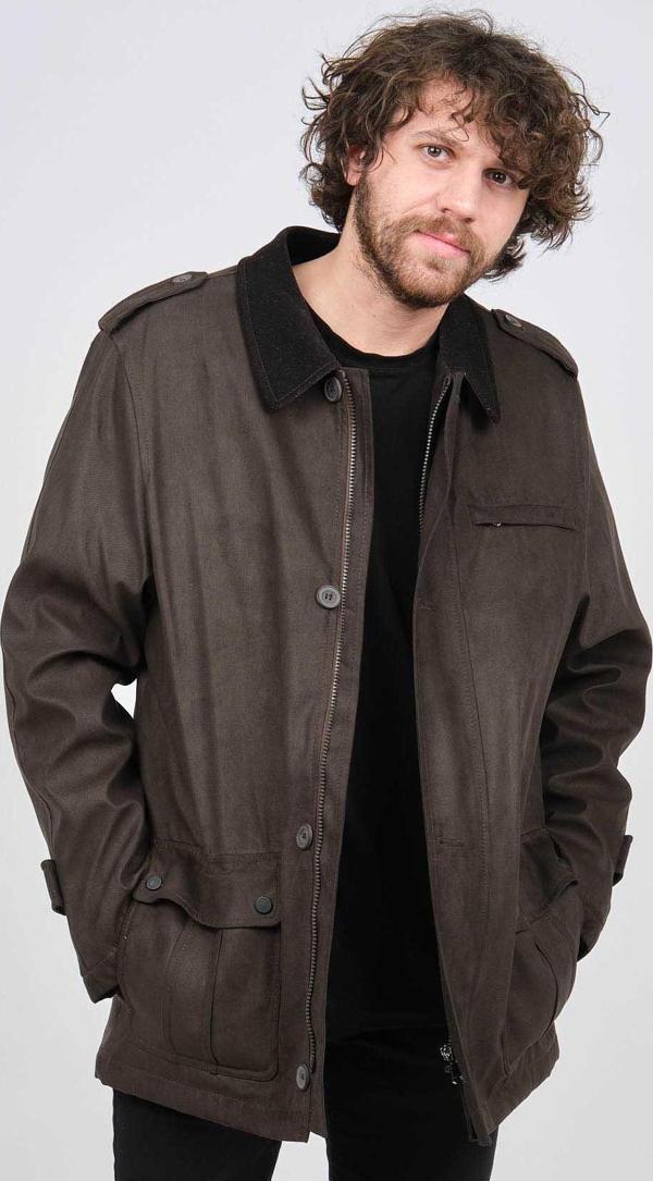 By Serco Erkek Yakalı Klasik Kaban 0620814 Kahverengi - Image 1