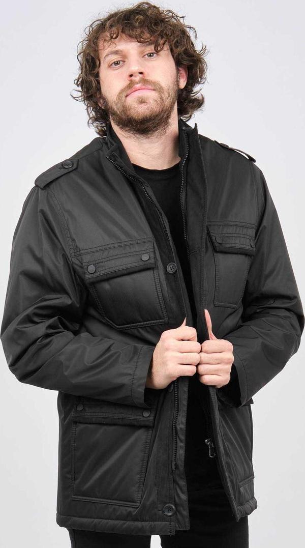 By Serco Erkek Omuz Apoletli Spor Kaban 0620835 Siyah - Image 1