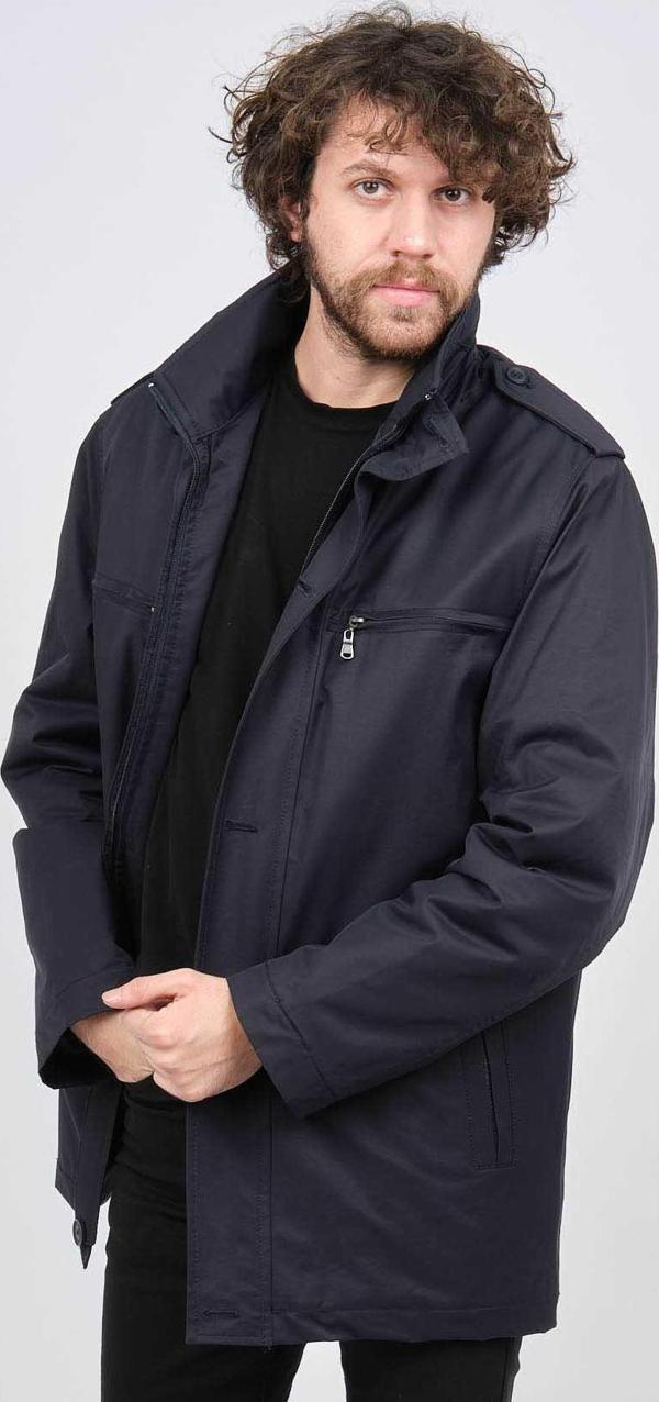 By Serco Erkek Omuz Apoletli Kaban 0620845 Lacivert - Image 1