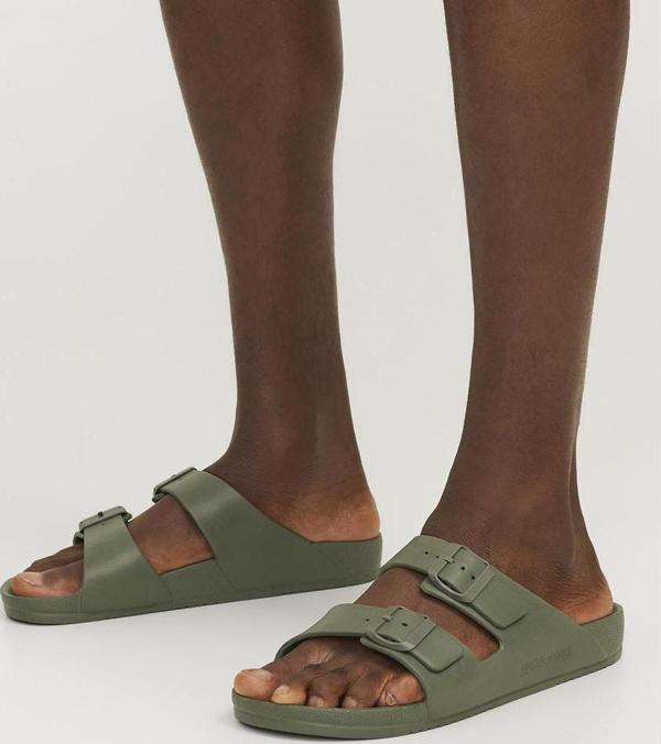 Jack&Jones Erkek Jfwcroxton Çift Bantlı Sandelet Terlik 12204004 Haki - Image 1