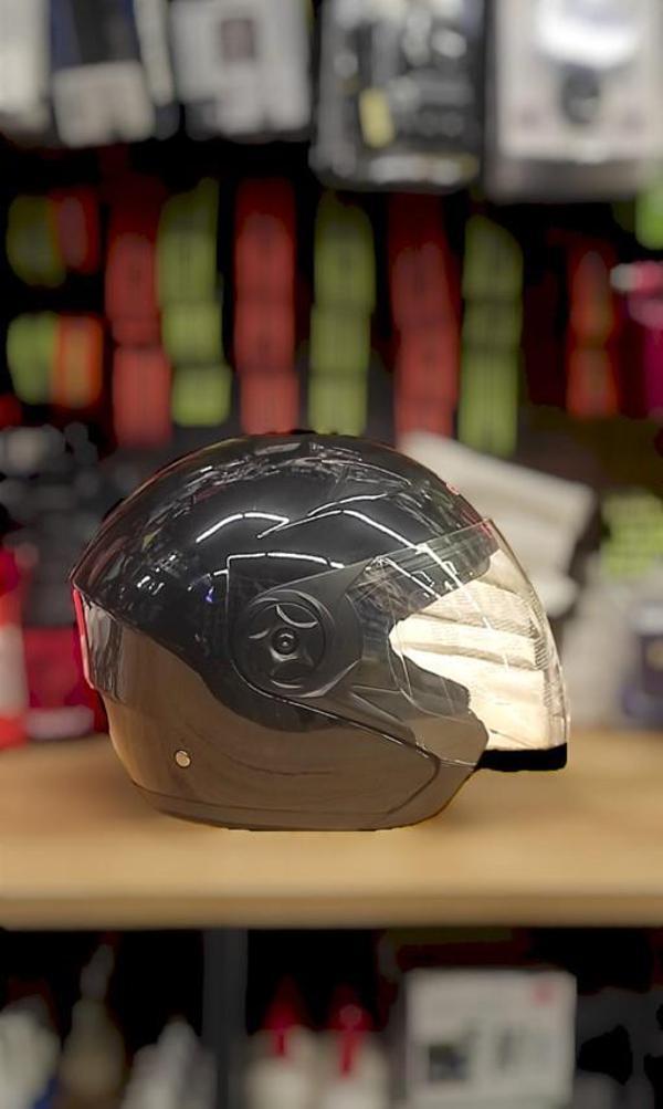 Sway 708 Açık Yarı Camlı Güneş Vizörlü Motosiklet Ve Scooter Kaskı M Beden Siyah - Image 1