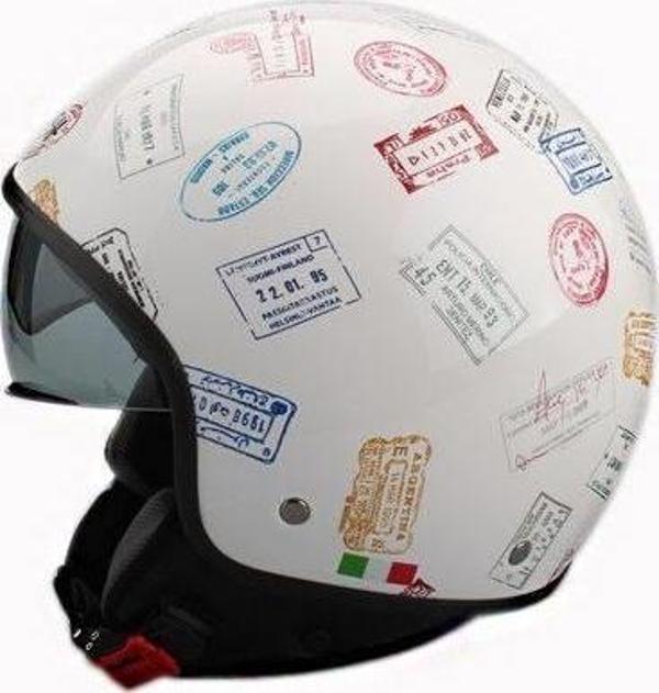 Sway 710 Açık Güneş Gözlüklü Motosiklet Ve Scooter Kaskı XXL Beden Damga Desenli - Image 1