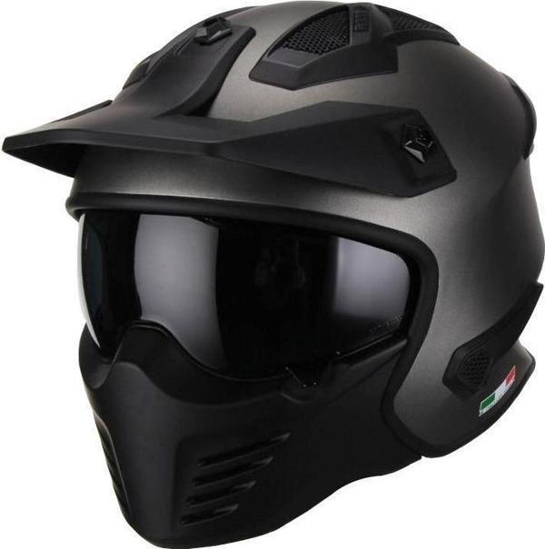 Sway 726X Tokyo Full Face Çene Çıkan Kapalı Motosiklet Kaskı S Beden Siyah - Image 1