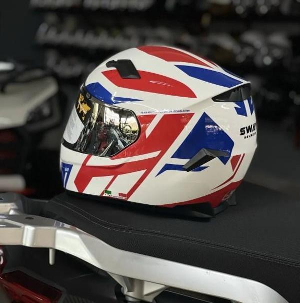 Sway 820 Full Face Aynalı Vizör Kapalı Motosiklet Kaskı XL Beden Dakar 2 - Image 1