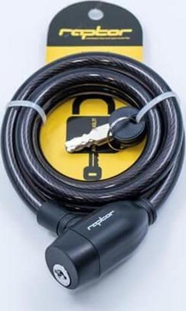 Raptor Bisiklet Anahtarlı Kilit 120 CM - 12 MM Kalınlık Bisiklet Motosiklet Güvenlik Kilidi - Image 1
