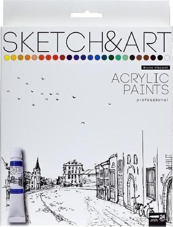 Bruno Visconti Sketch&Art Akrilik Boya 24x12ml No:70-0017 - Image 1
