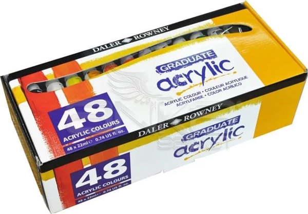 Daler Rowney Graduate Akrilik Boya Seti 48 Renk 123 900 048 - Image 1