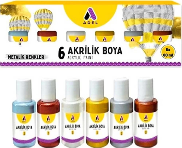 Adel Akrilik Boya 60x6 Metalik Renk - Image 1