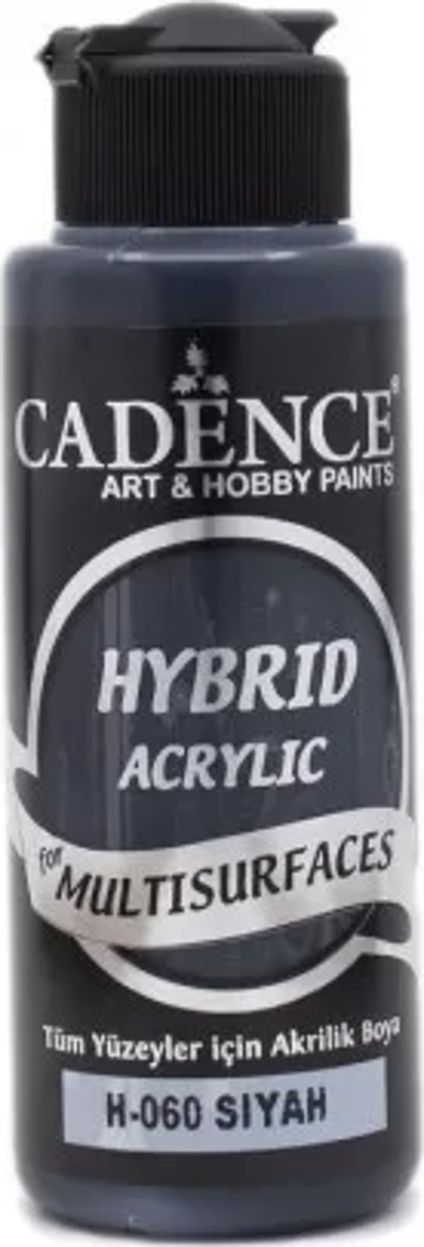Cadence Hybrid Acrylic For Multisurfaces Tüm Yüzeyler İçin Akrilik Boya 120ml H060 Siyah - Image 1