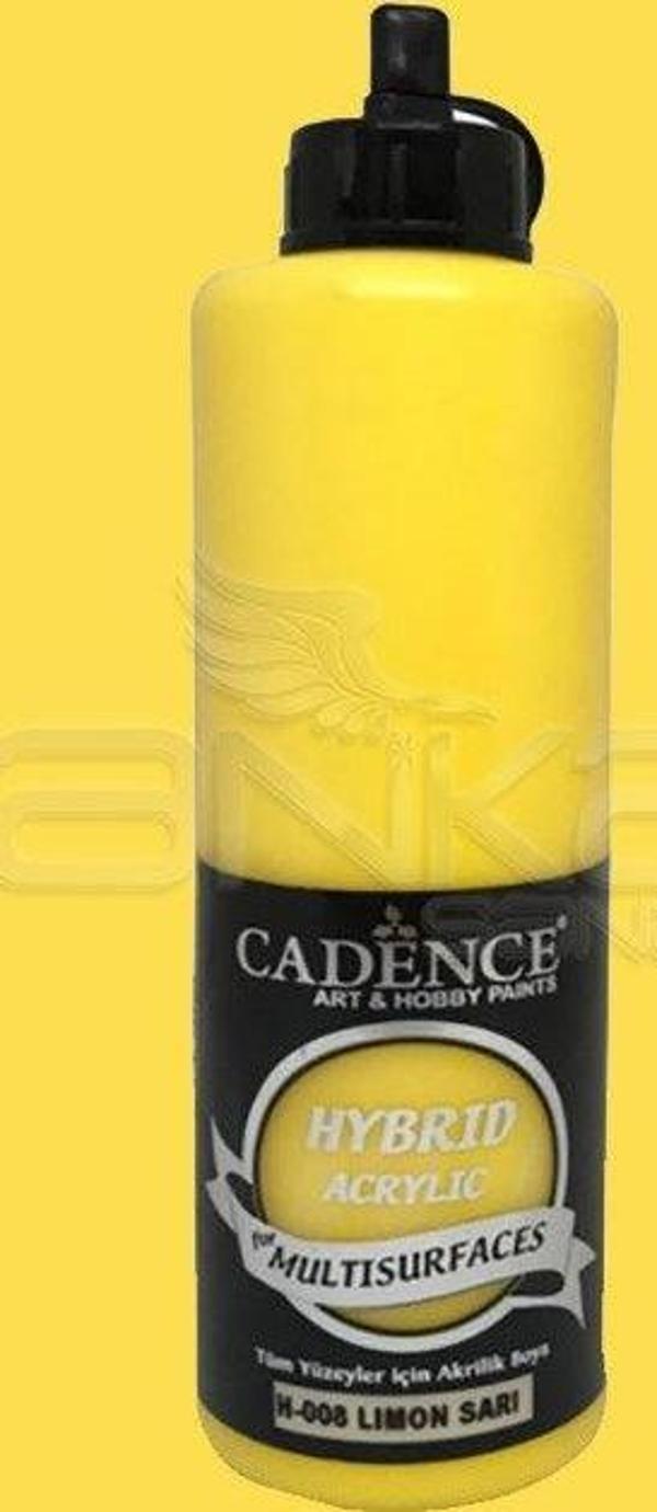 Cadence Hybrid Acrylic For Multisurfaces Tüm Yüzeyler İçin Akrilik Boya 500ml H-008 Limon Sarı - Image 1