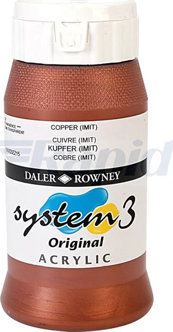 Daler Rowney System 3 Akrilik Boya 500ml 230 Copper - Image 1